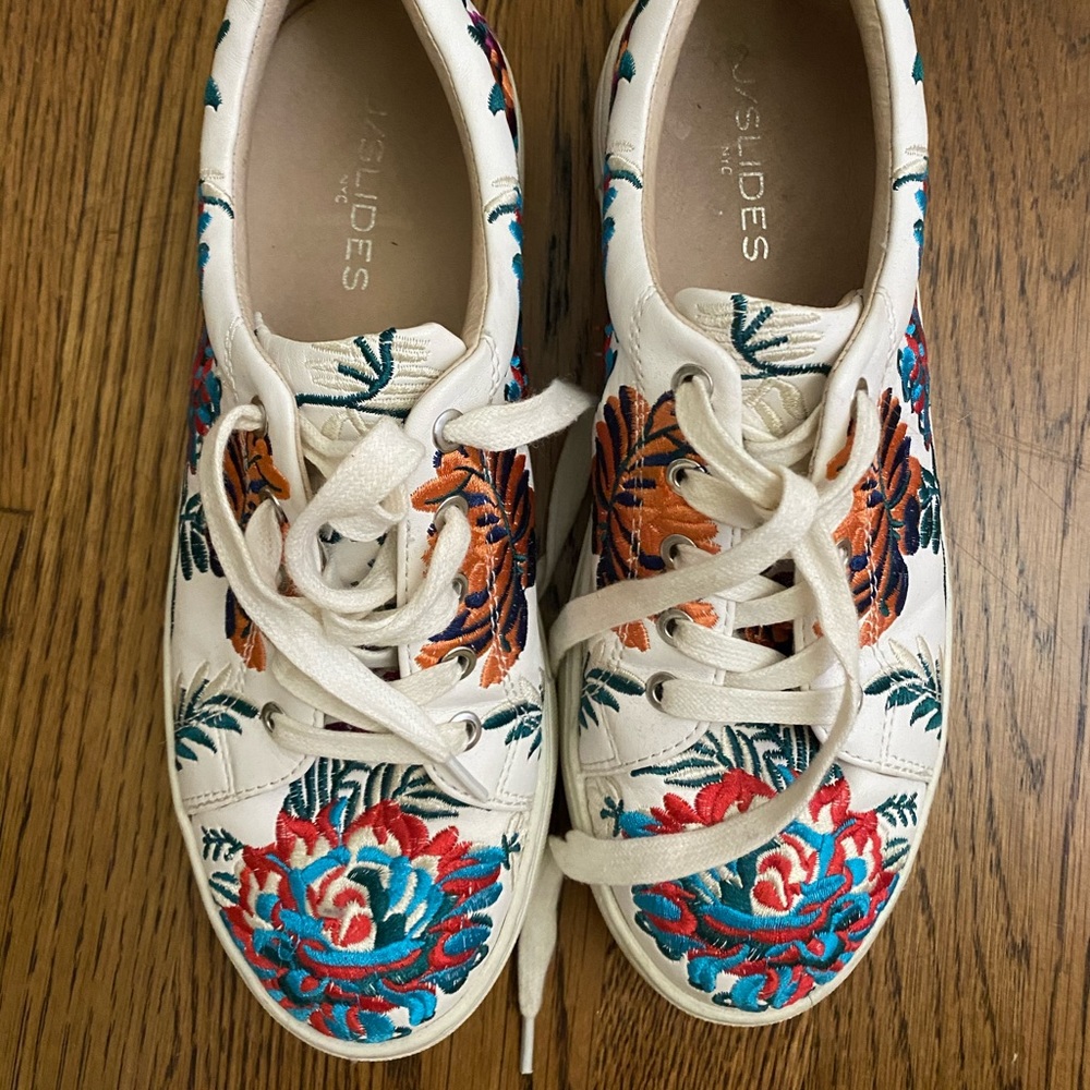 J Slides embroidered sneakers
